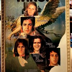 PAUL McCARTNEY & WINGS OVER EUROPE HUGE 1972 1ST EVER POST-BEATLES CONCERT POSTER DENNY LAINE