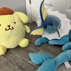 Plush Vaporeon And Pompompurin 