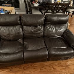 Reclining Leather Couch