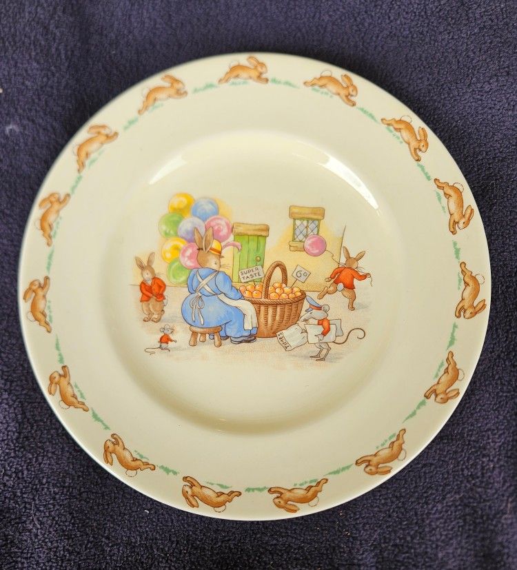 Royal Doulton Bunnykins Bowl, Plate And Mug