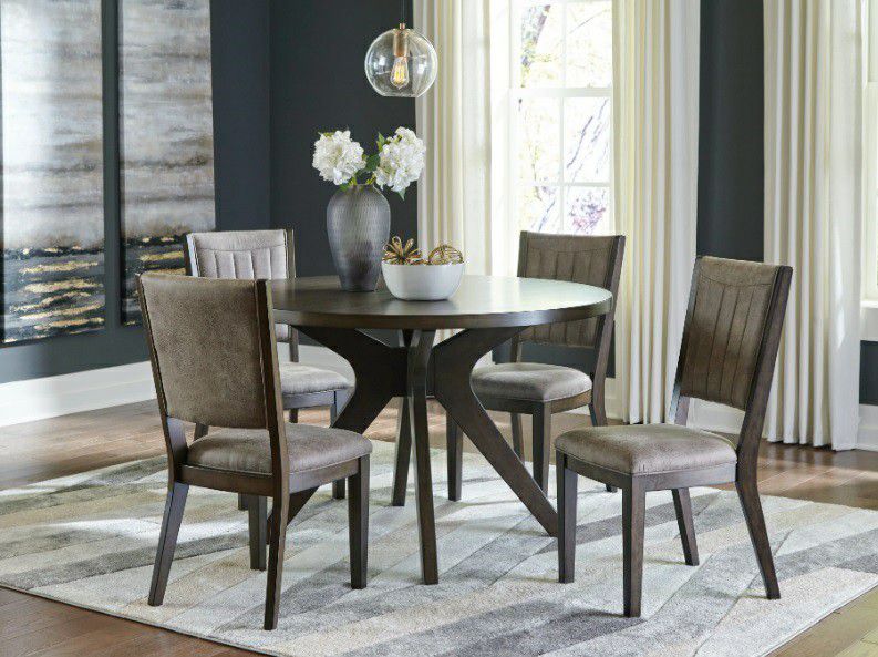 Wittland - Dark Brown - 5 Pc. - Dining Room Table, 4 Side Chairs
