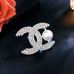 Designer Double C Bling Brooch