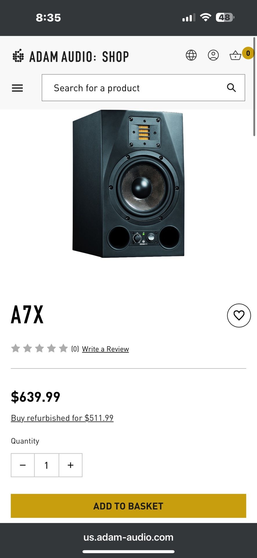 ADAM Audio A7X Powered Monitor