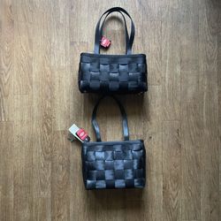 Harvey’s Black Seatbelt Purses 