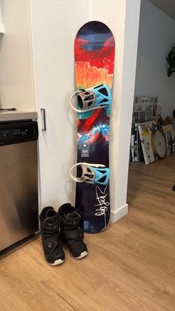 Lib Tech Snowboard Burton Bindings and Boots Step On