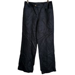 Perry Ellis Silk/Linen Navy Women's Pants.