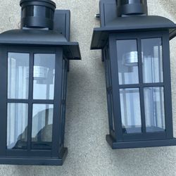 Outside Garage Door Lamps With Sensors. 