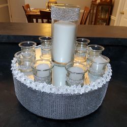 A Nice Center Table Of Candles Or Nice For A Wedding Decor Item Missing Six Candles  .  