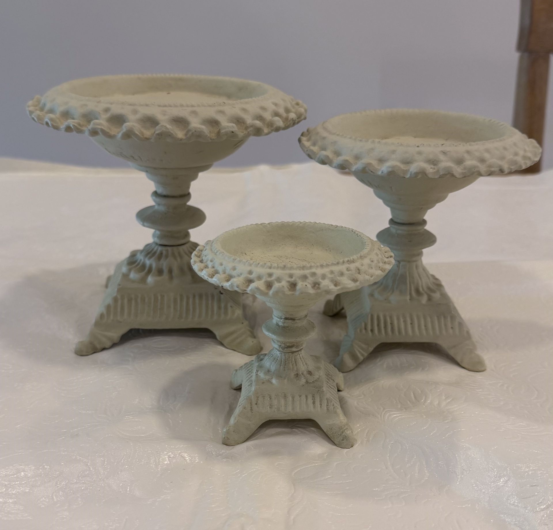 3 Set Metal Candle Holders For Pillar Candles