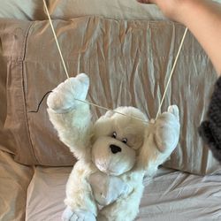 Stuffed Monkey Holding Bar