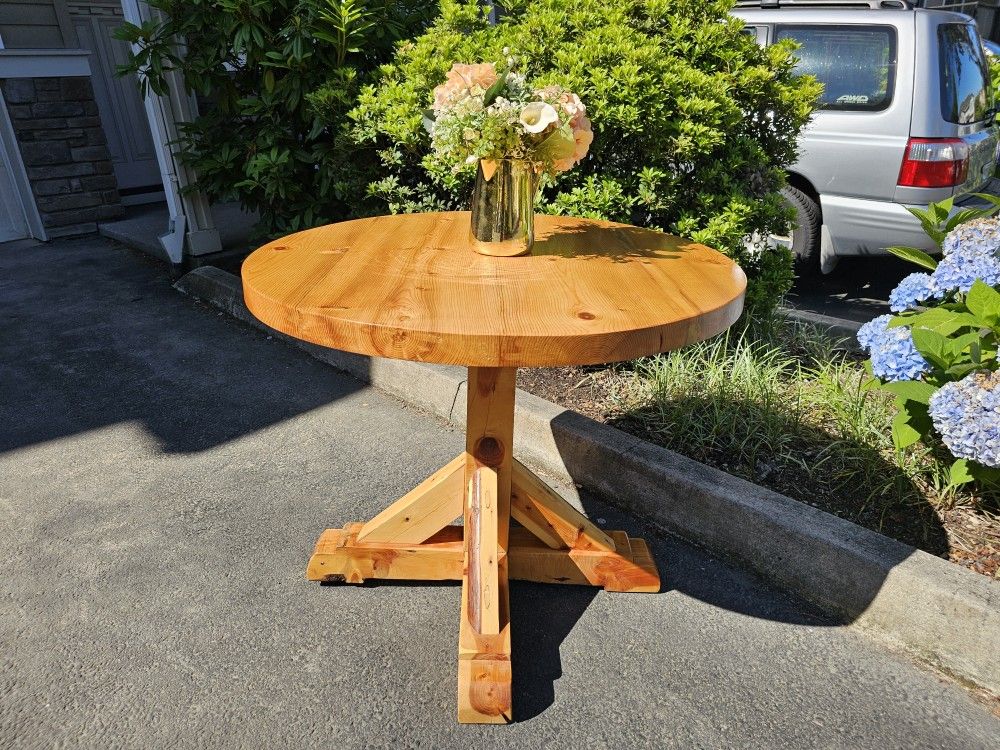 MARVELOUS Modern Solid Wood Round Dining Table Kitchen Table
