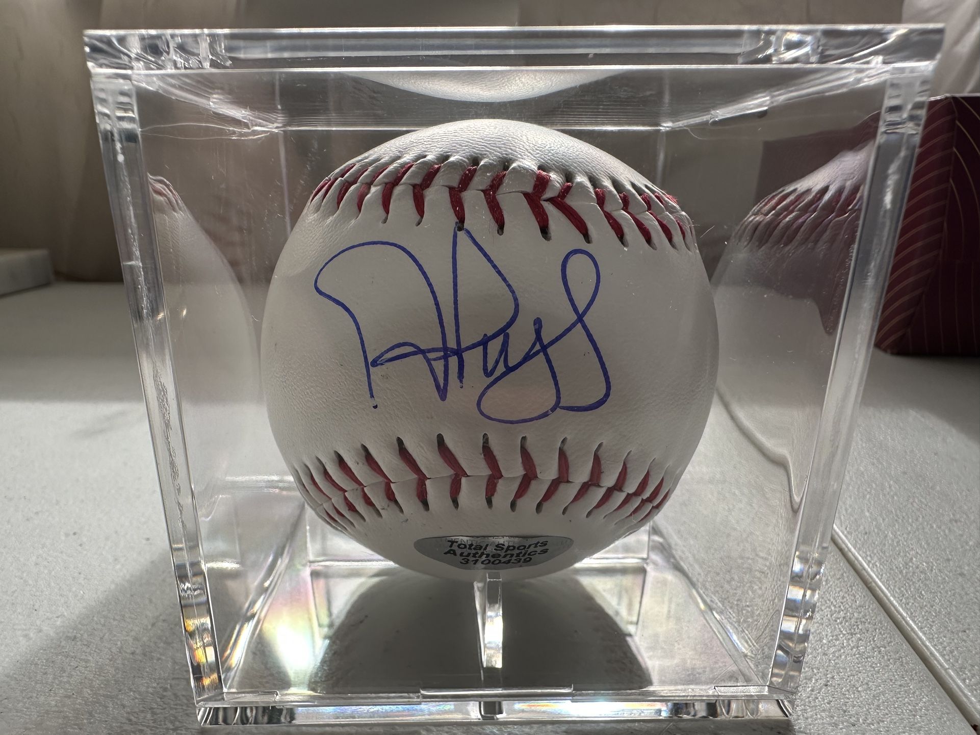 ALBERT PUJOLS SIGNED ST LOUIS CARDINALS AUTOGRAPHED BASEBALL W/CUBE & COA - 833