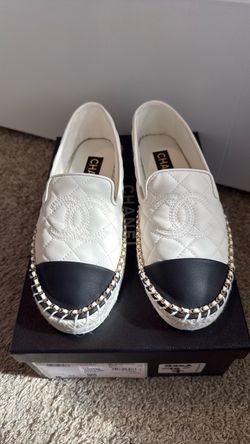Chanel Espadrilles White/Black Size 37
