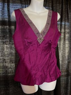 Purple silk blouse