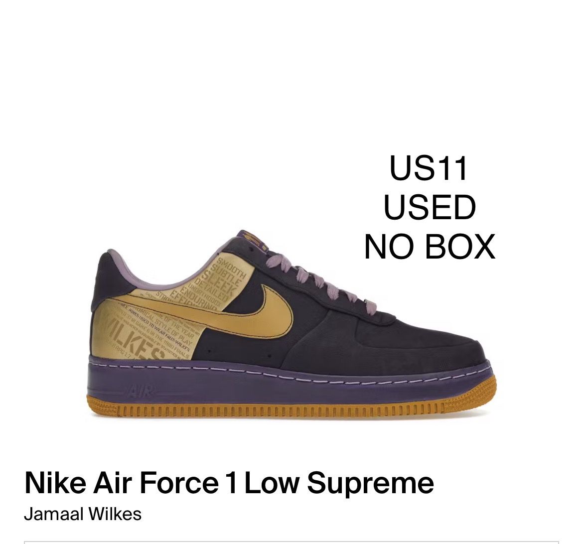 Nike Air Force 1 Supreme Jamaal Wilkes US11