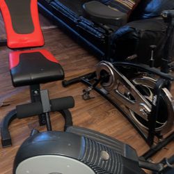 Weight Sit-up Bench, Excise Bike, Elliptical 