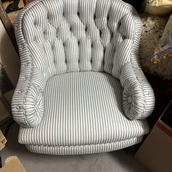 Laura Ashley Blue Antique Chair. 