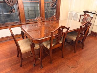 Antique dinning table and chairs