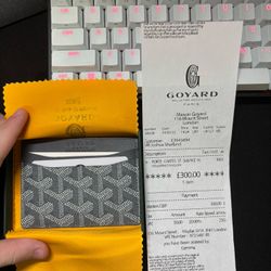 Grey Saint Sulpice Goyard Card Holder