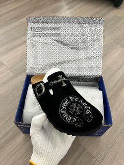 Custom Chrome heart Birkins Clogs