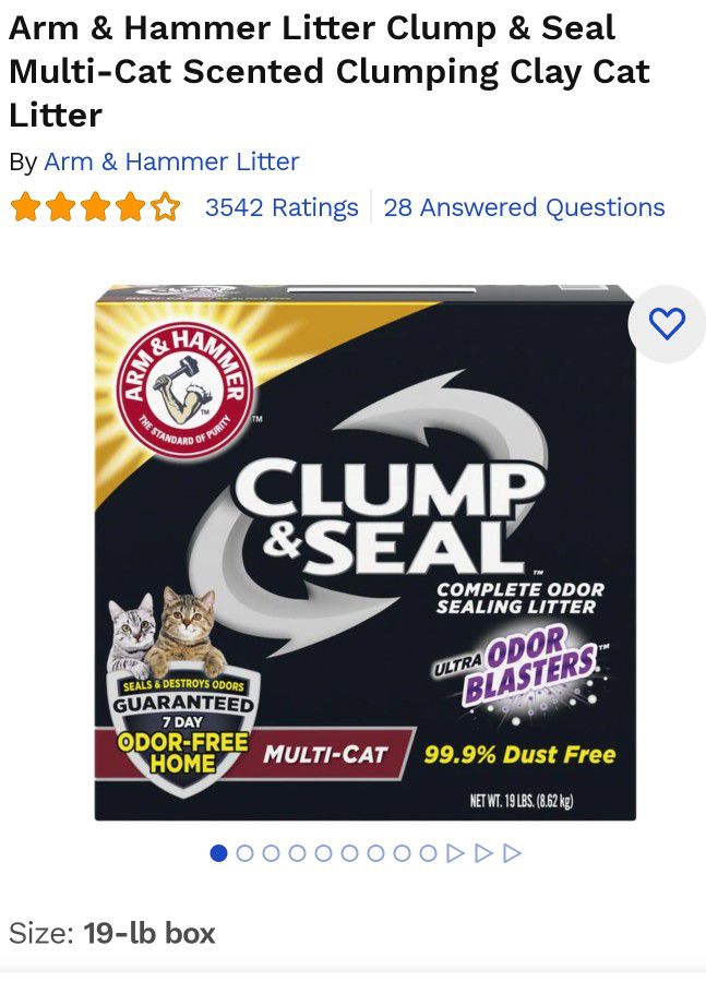 Arm&Hammer Clump And Seal Litter