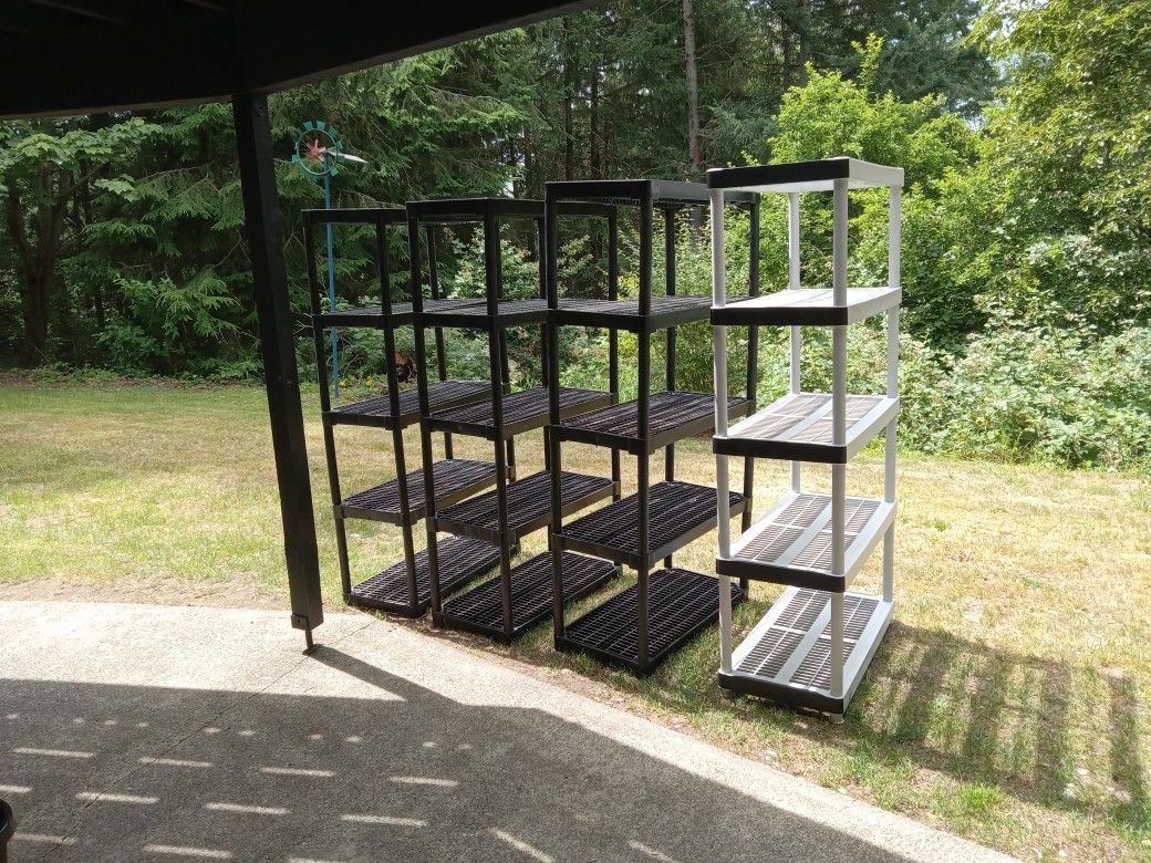 5-tier Plastic Utility Shelves $20 Each