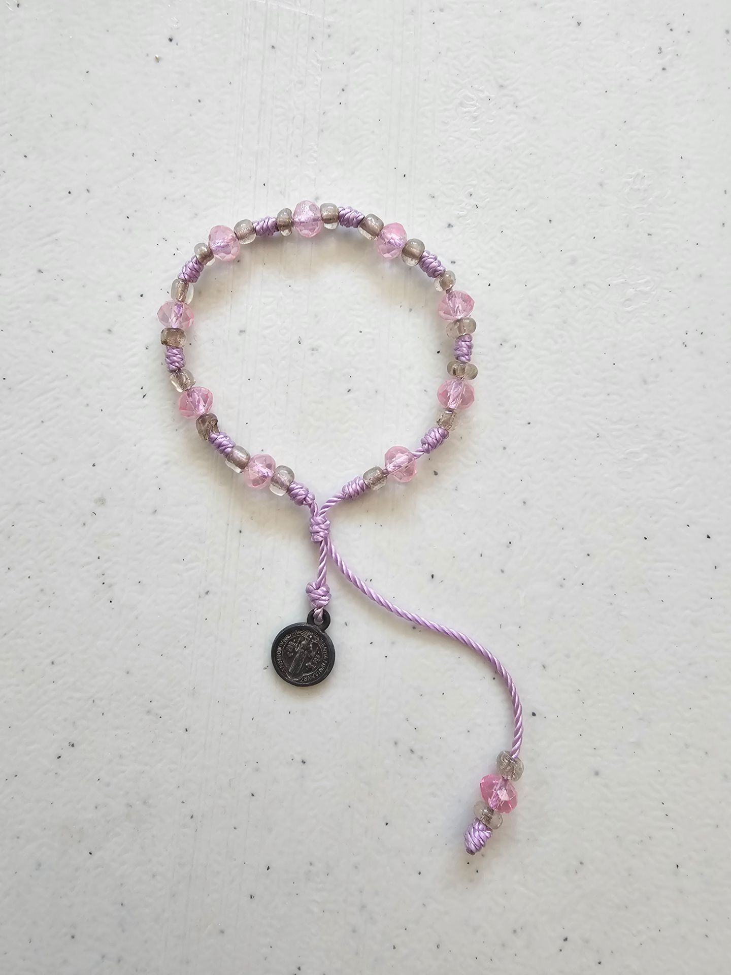 Pink Rosary Bracelet