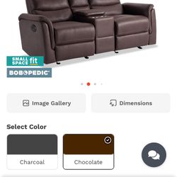 Forte Chocolate Loveseat