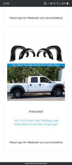 2011 To 16 Ford F250. 350. Fender Flares