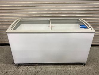 NEW 60" Sliding Curved Glass Lid Top 16.3 Cu Ft Ice Cream Freezer NSF Excellence VB-6HC #9697-SD