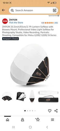 ZHIYUN 25.5inch/65cm/2.1ft Lantern Softbox with Bowens Mount, Professional Video Light Softbox for Photography Studio, Video Recording, Portraits Shoo