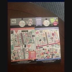 2 THE HAPPY PLANNER STICKER BOOKS  PRODUCTIVITY BASIC PLANNER JOURNAL SCRAPBOOK BASICS