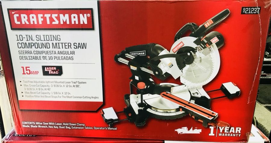 FACTORY SEALED Craftsman 921237 10 Sliding Compound Miter Saw for Sale in Fort Lauderdale FL OfferUp