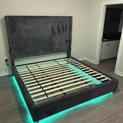 New in Box King Fluffy Bed with LED Lights $10Down