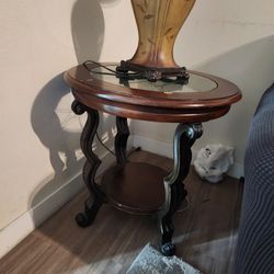 Used End Glass Top Table
