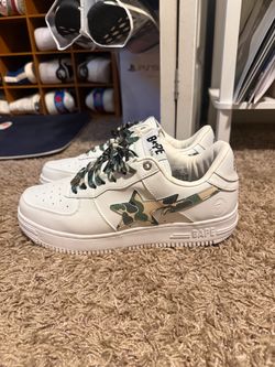 Bapesta White Camo Sneakers