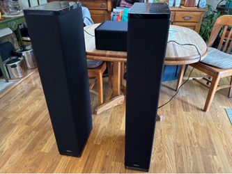 Definitive Technology BP 2004TL Powered Main Tower Speakers & CLR Powered Center Speaker