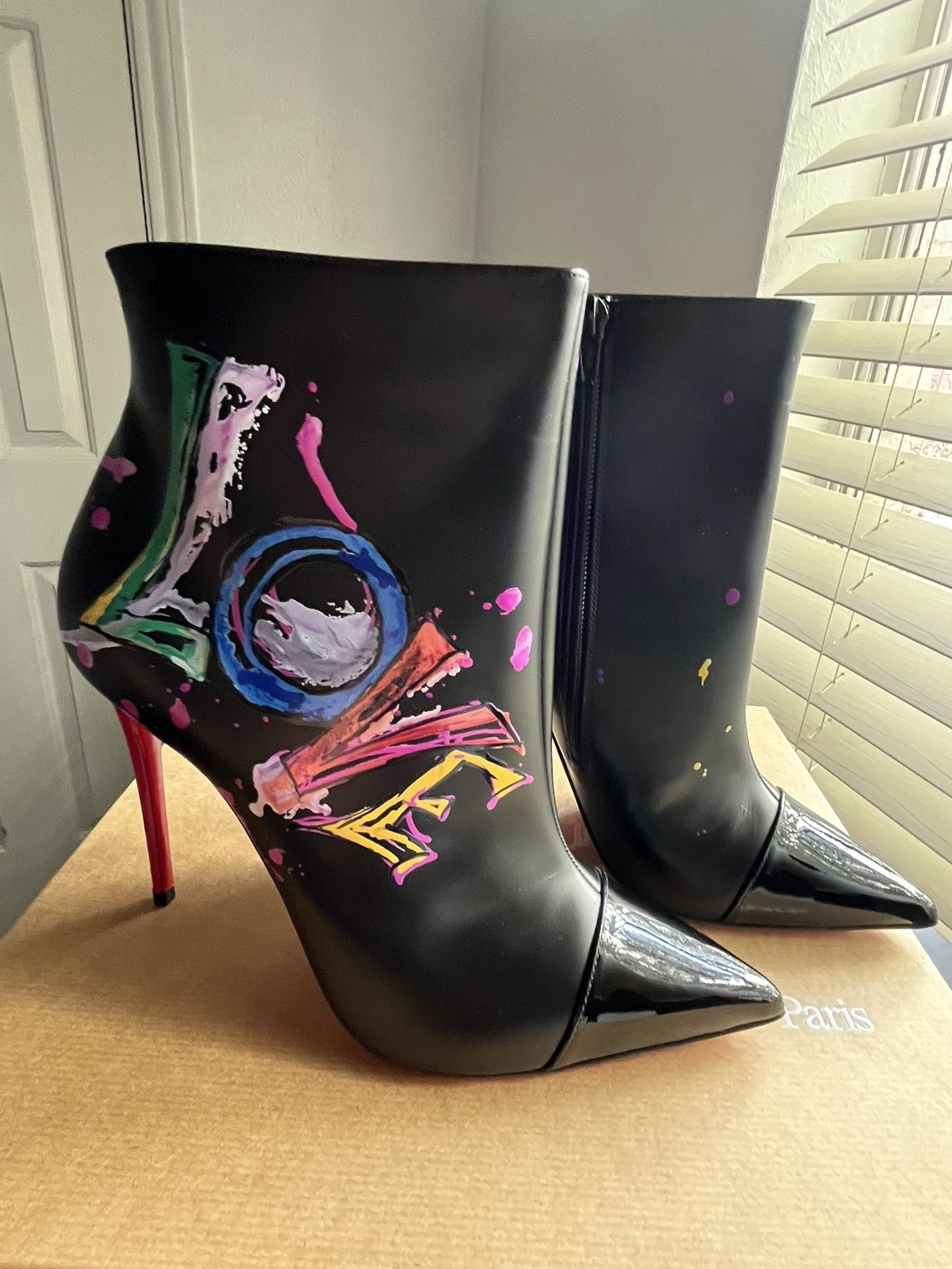 Christian Louboutin Boot In Love 100 Calf Love/Pat