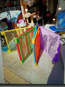 Colorful six section folding playpen Cash only please