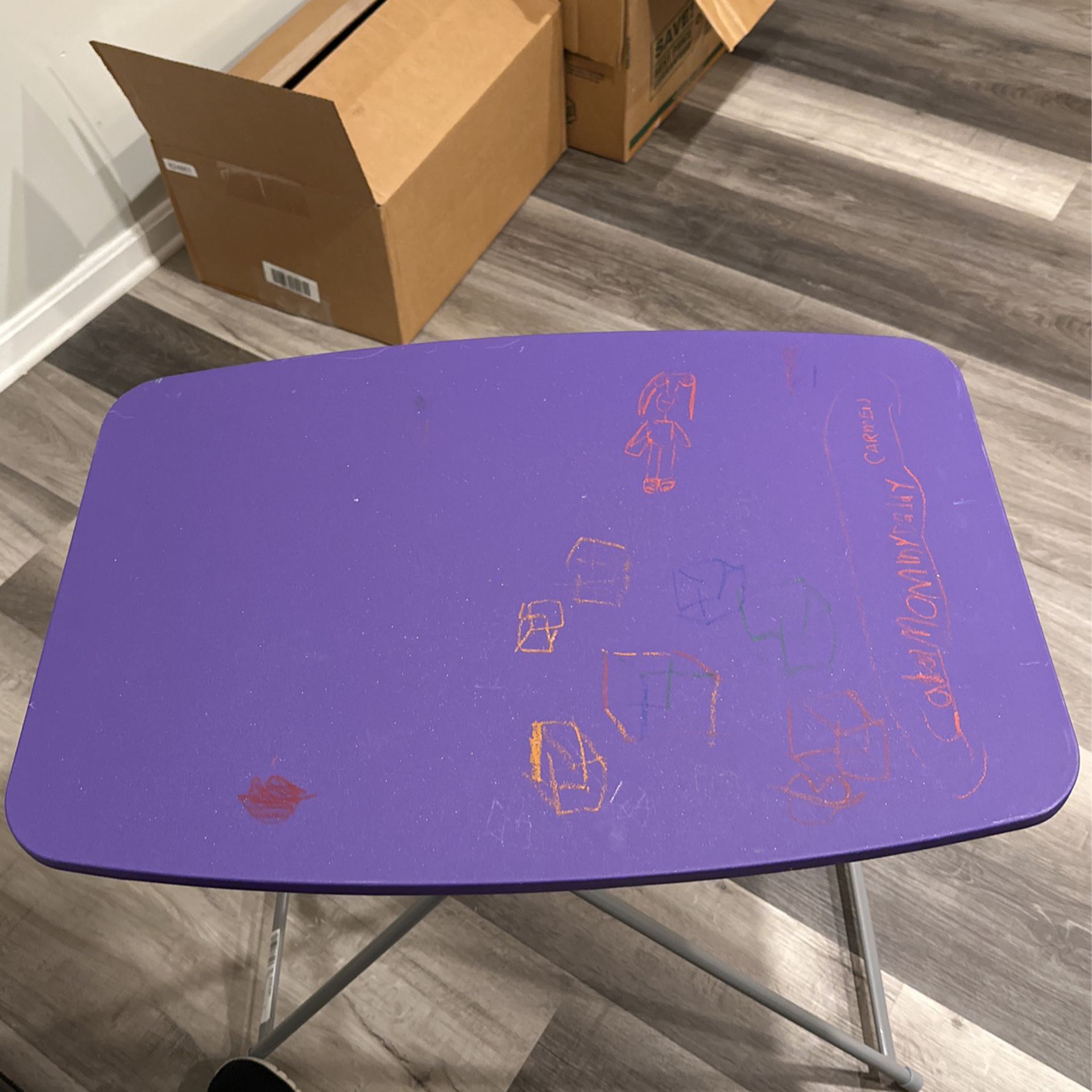 Purple Folding Desk Table