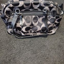  Black & Grey Coach Bag