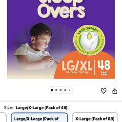 SleepOvers by Cuties, Bedwetting Underwear for Girls and Boys, Large/X-Large 60-125 lbs
