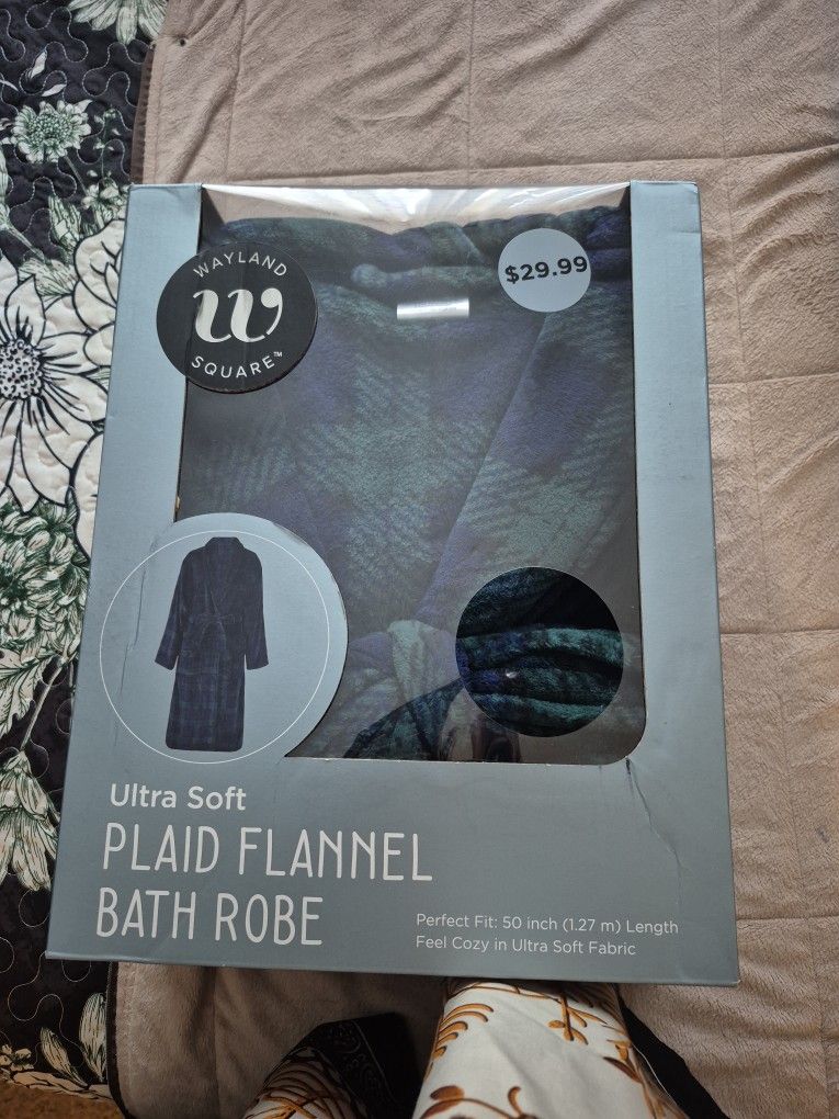 Plaid Flannel Bath Robe