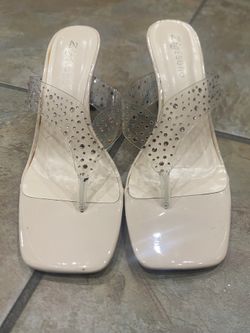 Zigi Soho Nude Patent Thong Mules