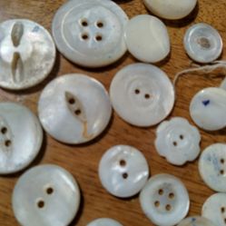 Lot Of Mainly Antique Mother Of Pearl Buttons