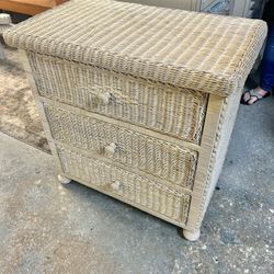 Vintage Wicker Chest Dresser 