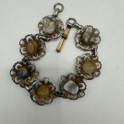 Vintage Polished Agate Bracelet