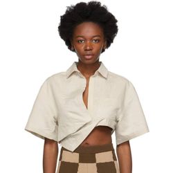 JACQUEMUS "LA CHEMISE CAPRI" CROP TOP