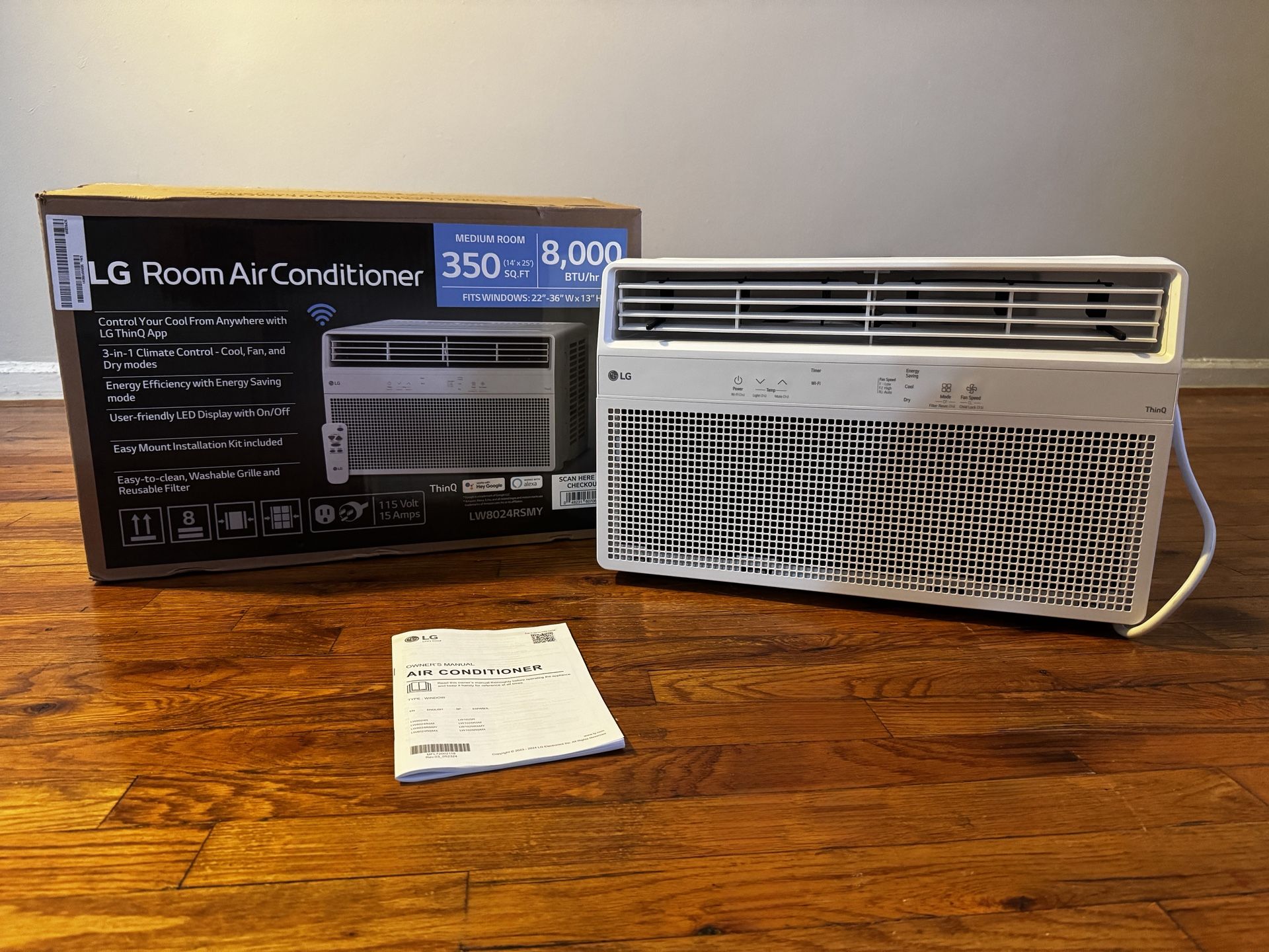 LG 8,000 BTU 2025 Window Air Conditioner - Like New