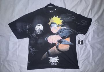Darc Sport x Naruto Shippuden Side By Side Oversized Tee Mens Large Black NWT